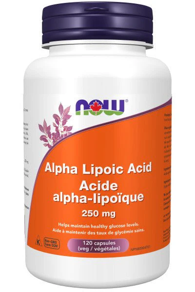 Now Alpha Lipoic Acid 250mg 120 Veg Capsules
