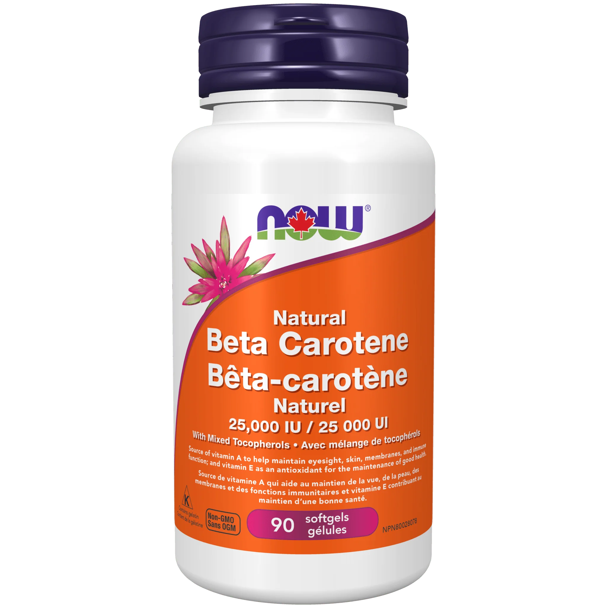 Now Beta Carotene 25,000iu 90 Softgels