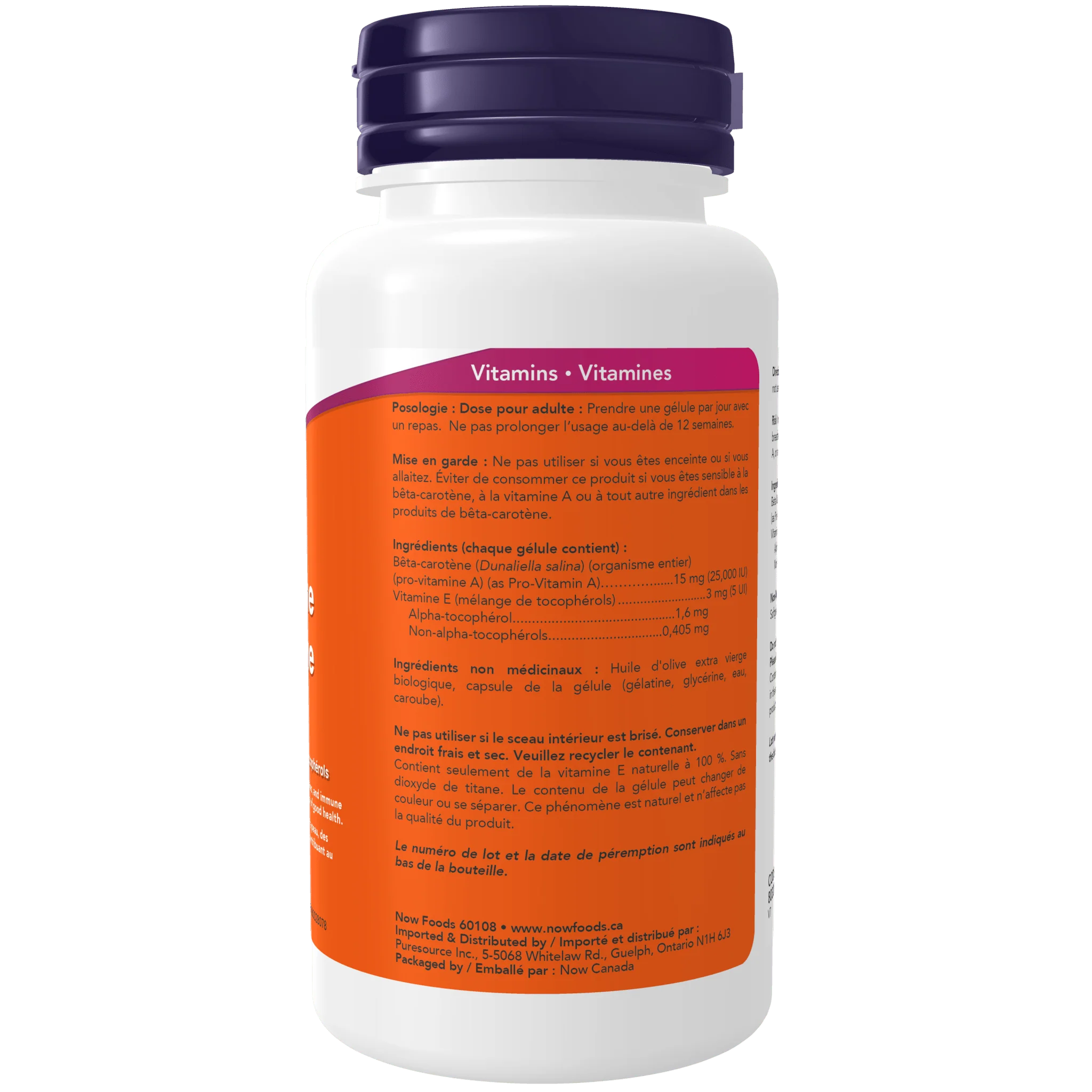 Now Beta Carotene 25,000iu 90 Softgels - Image 3