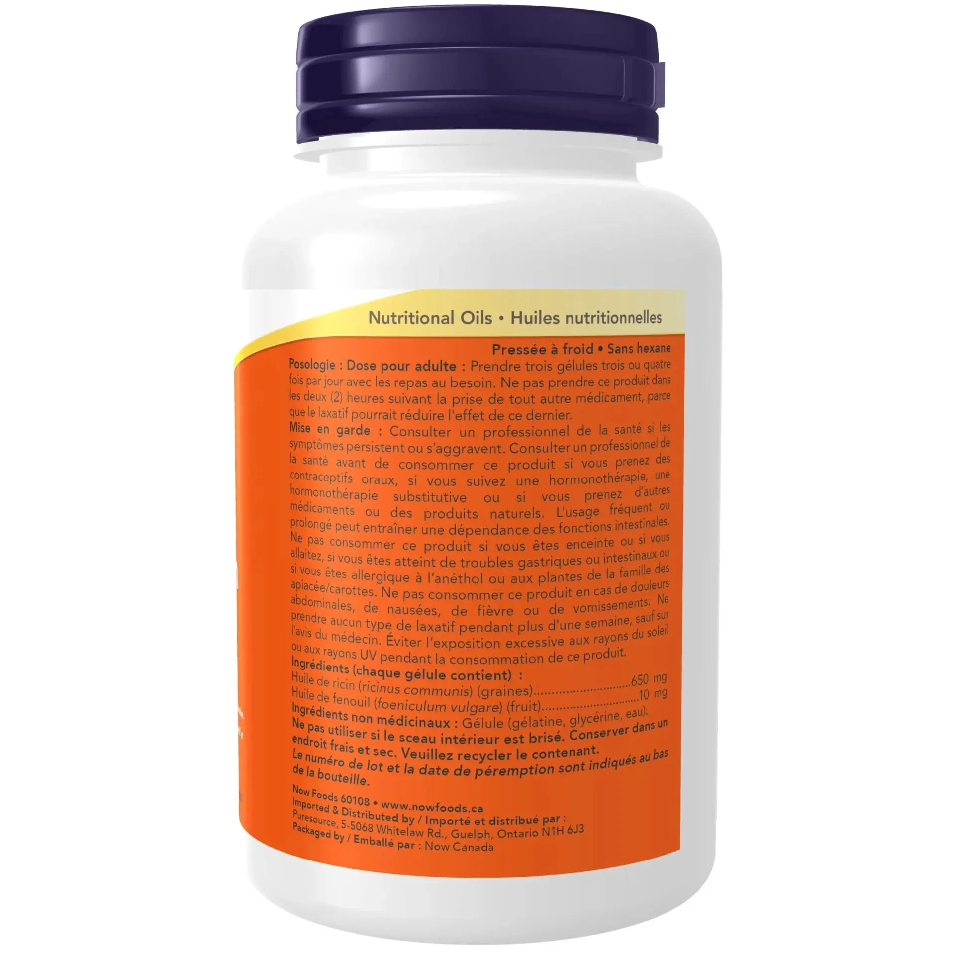 Now Castor Oil 650mg 120 Softgels - Image 3