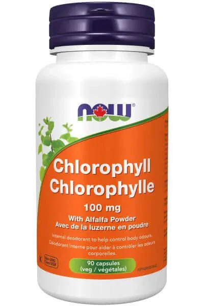 Now Chlorophyll 100 mg with Alfalfa 90 Veg Capsules