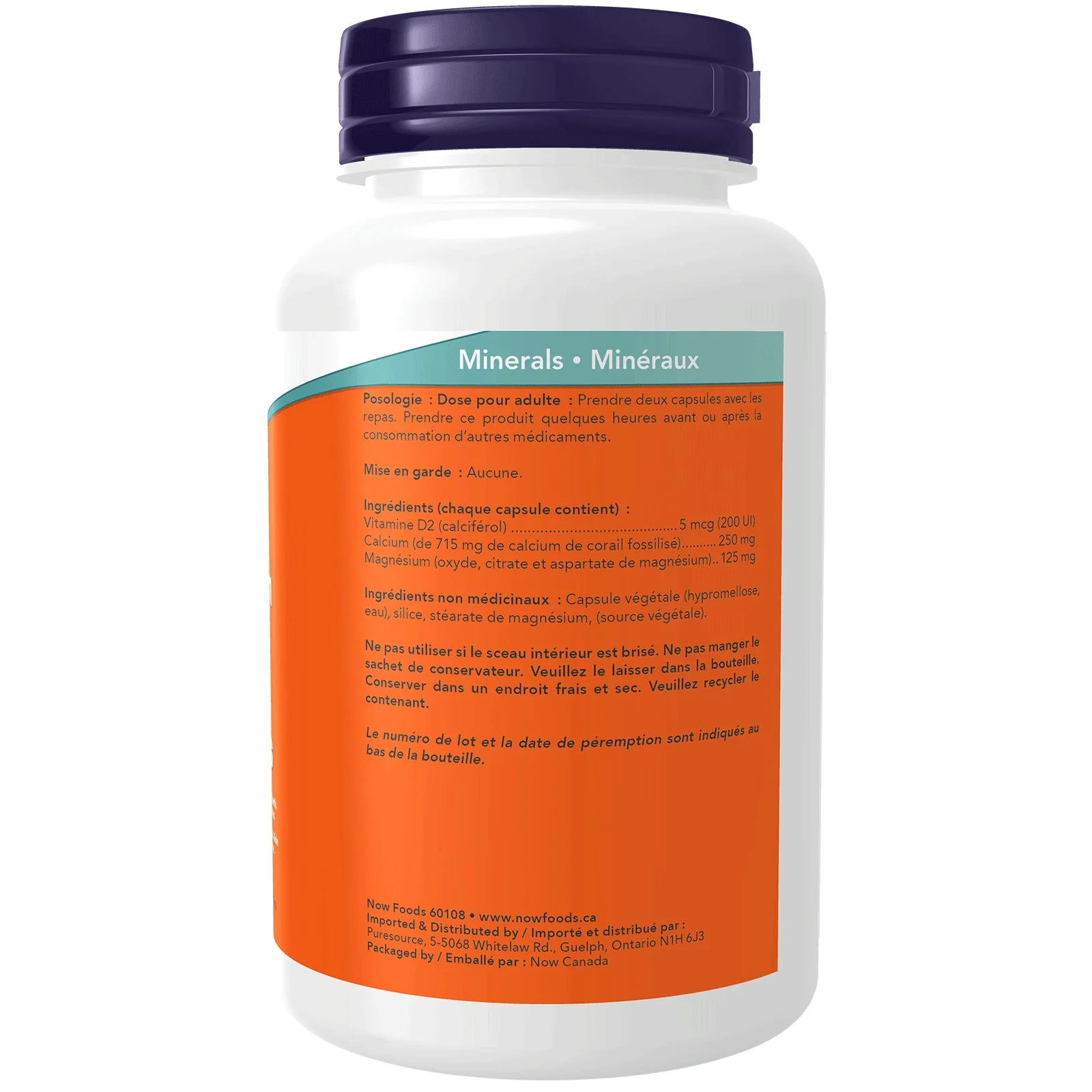Now Coral Calcium Plus 100 Veg Capsules - Image 2
