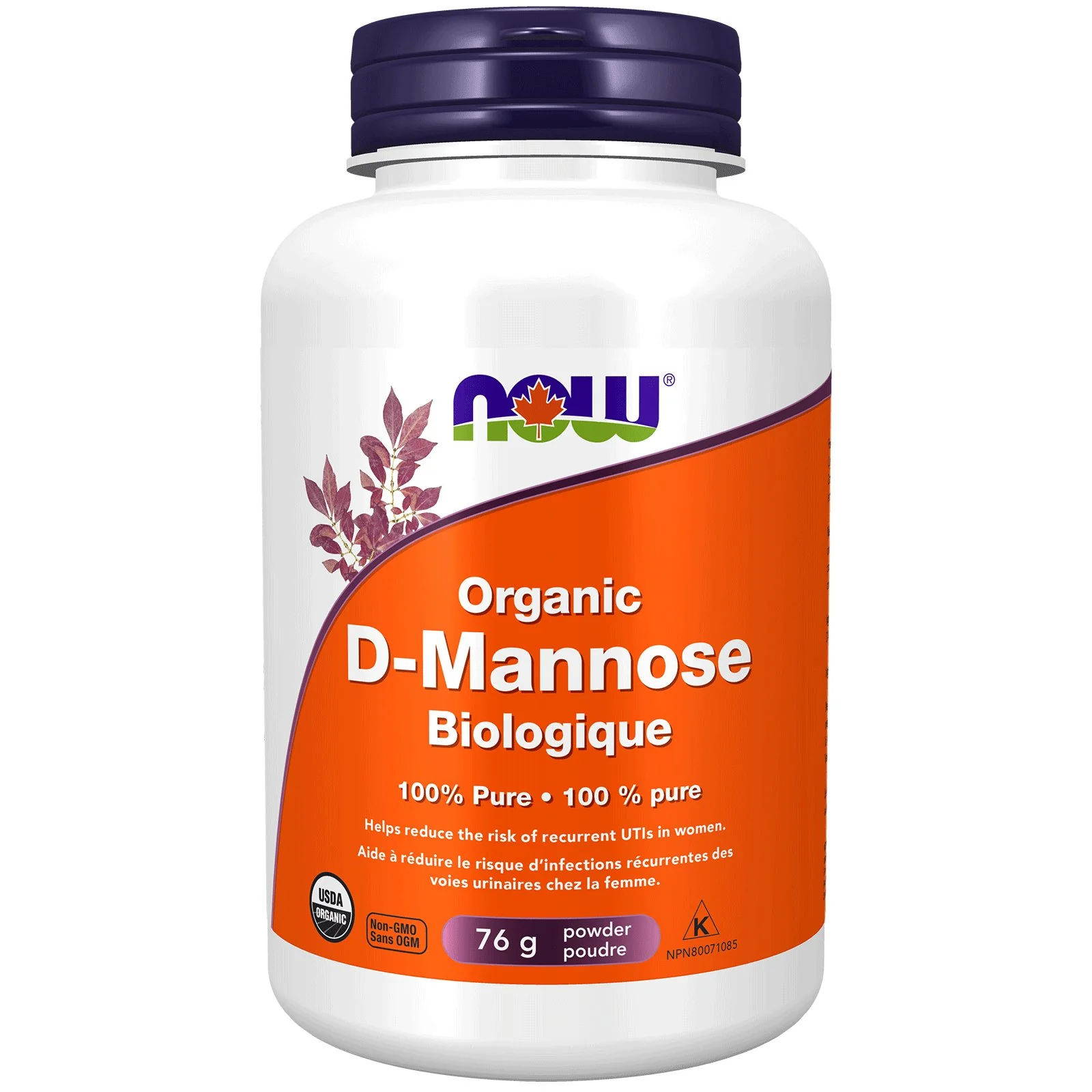 Now D-Mannose, Organic Powder 76 Grams