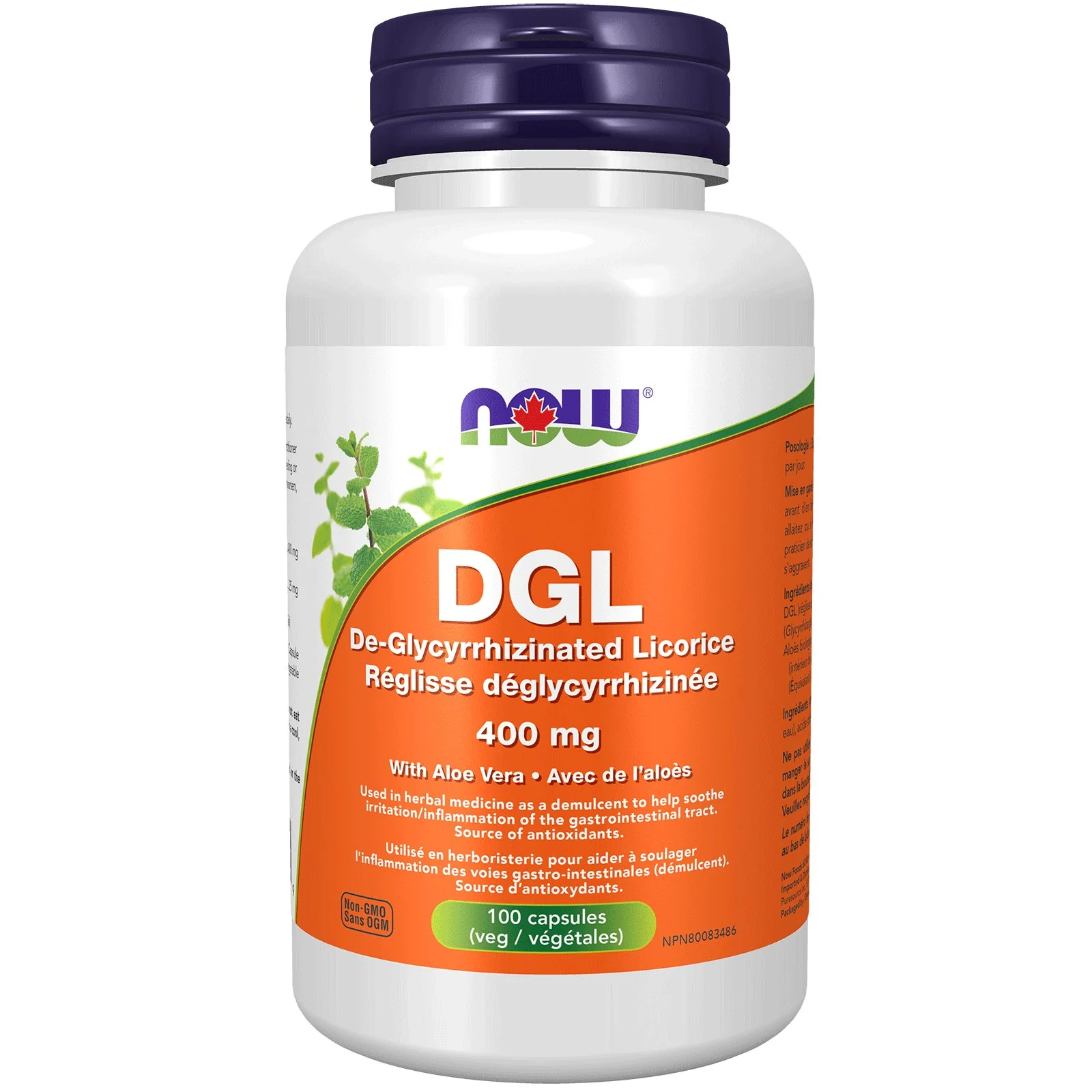 Now DGL with Aloe Vera 100 Veg Capsules
