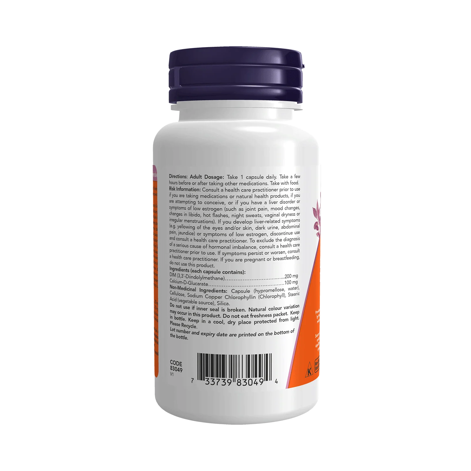 Now DIM 200 mg with Calcium Glucarate 90 Veg Capsules - Image 2