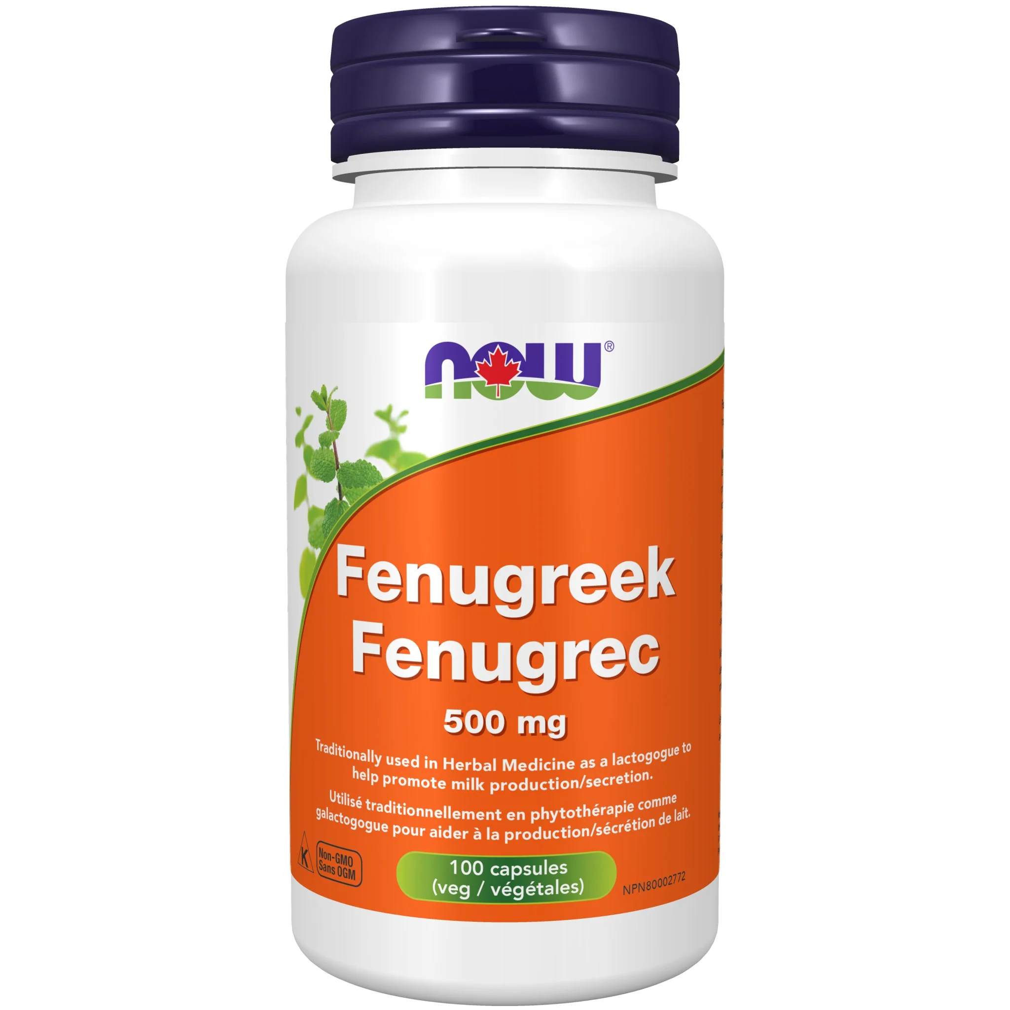 Now Fenugreek 500mg 100 Veg Capsules