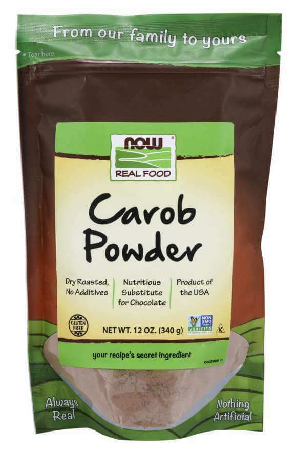 Now Carob Powder, Dry Roasted 12 oz (340 Grams)