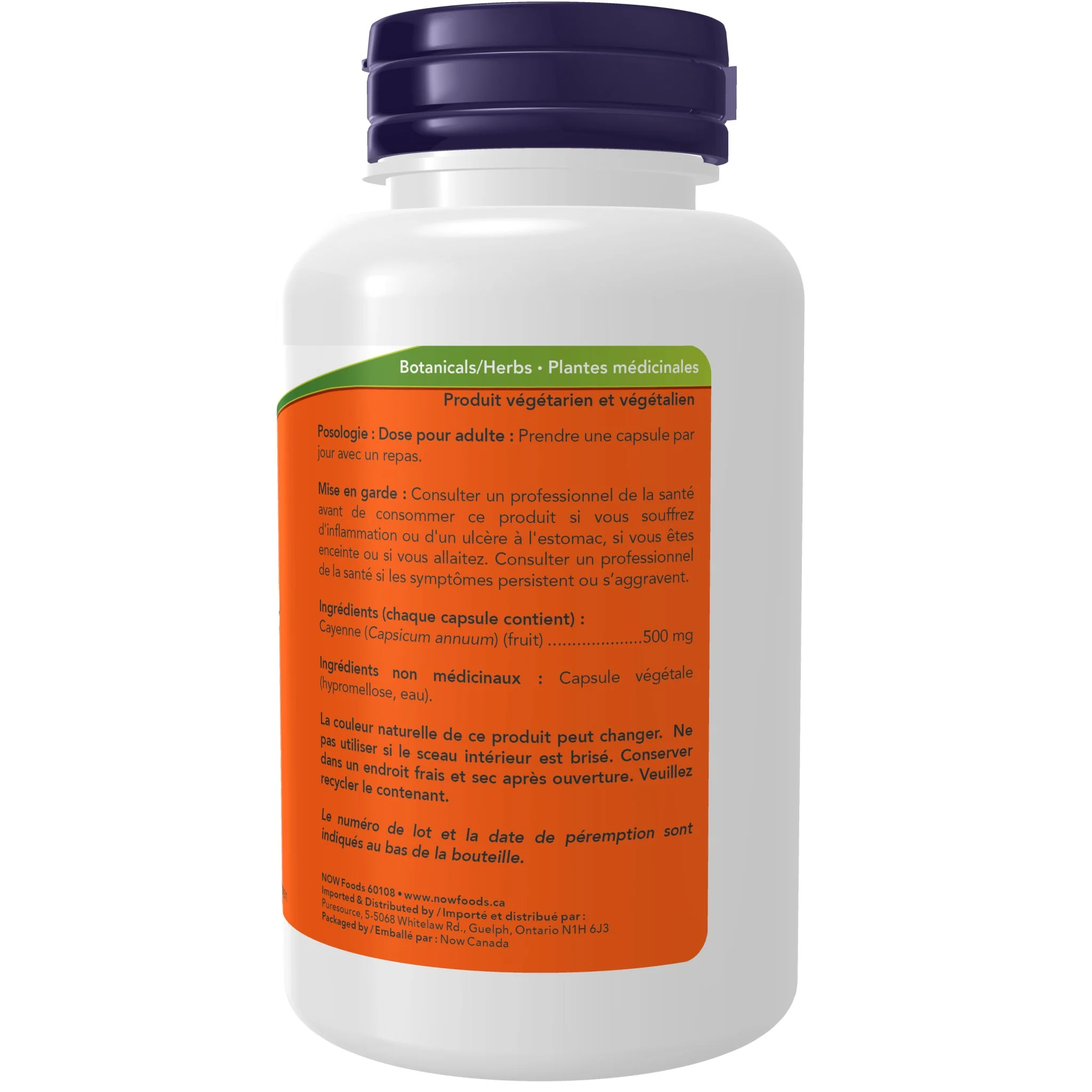 Now Cayenne 40,000 HU 500mg 100 Veg Capsules - Image 3