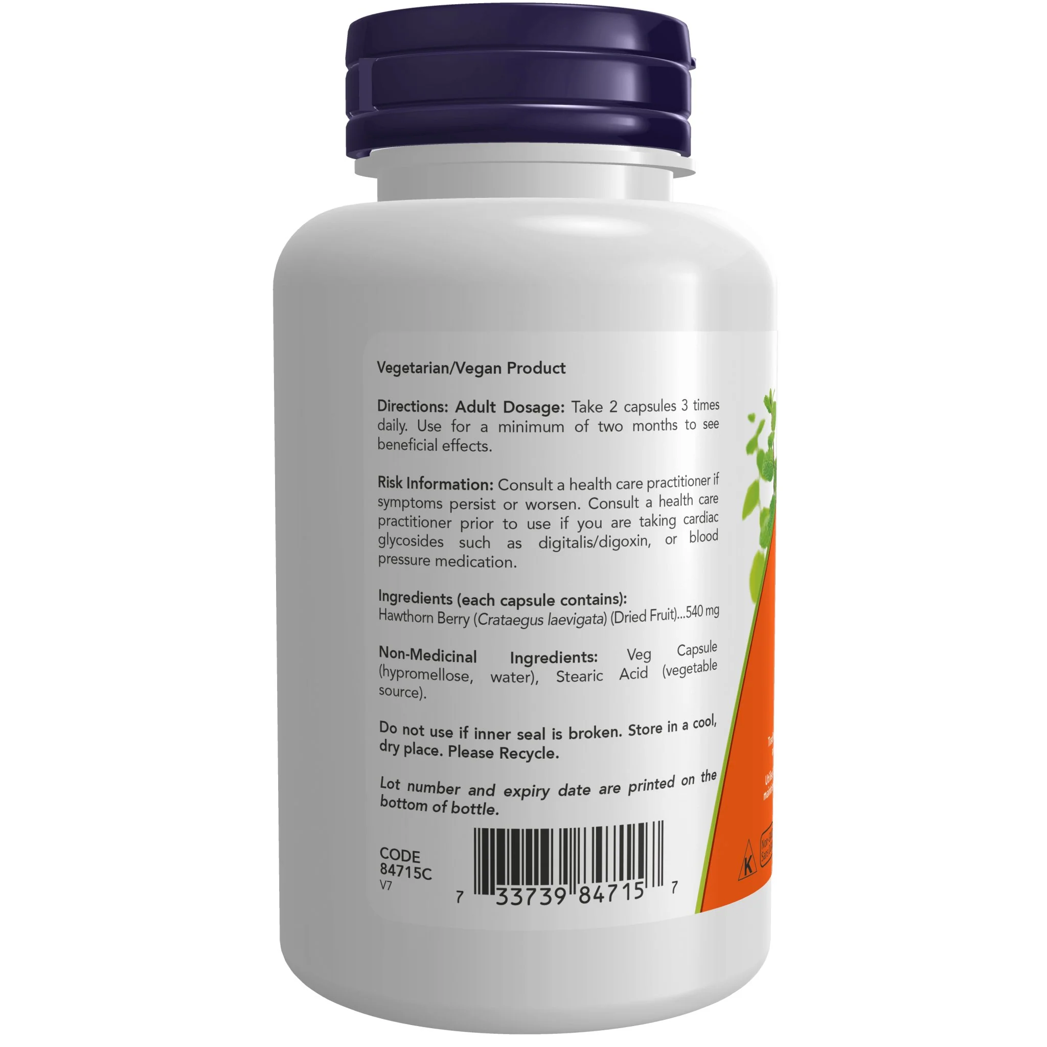 Now Hawthorn Berry 100 Veg Capsules - Image 3