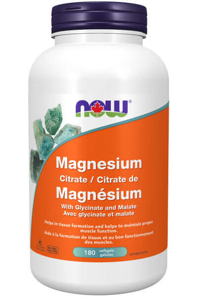 Now Magnesium Citrate 180 Softgels
