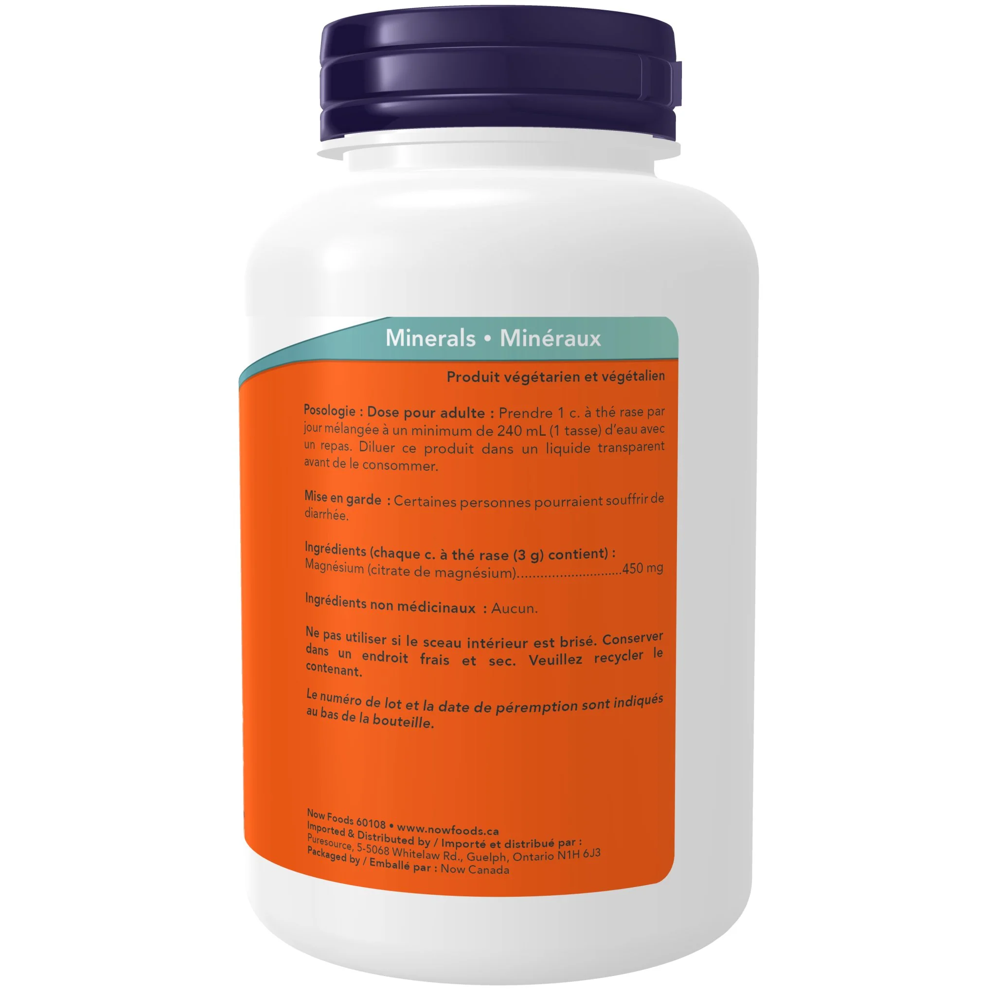 Now Magnesium Citrate Powder 227 Grams - Image 3