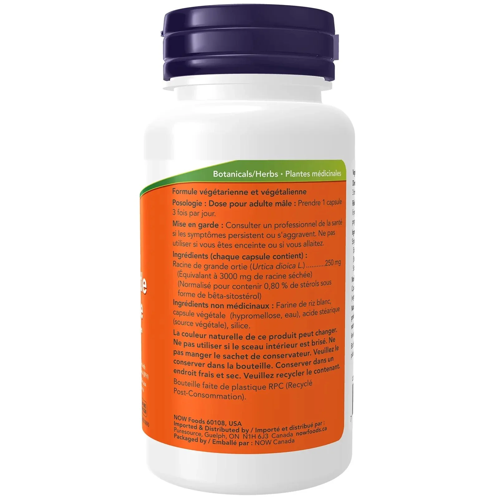 Now Stinging Nettle Root Extract 250mg 90 Veg Capsules - Image 3