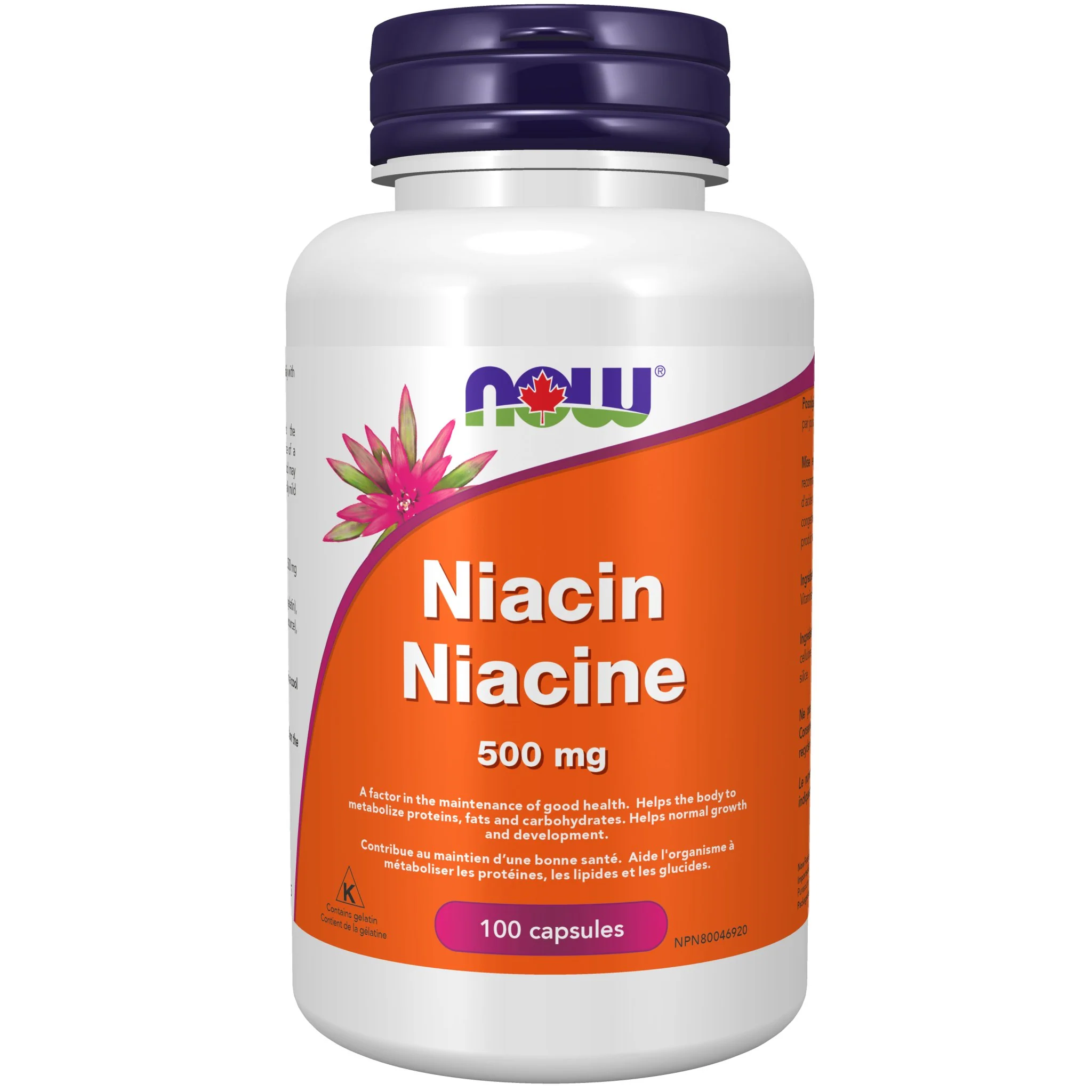 Now Niacin 500mg 100 Capsules