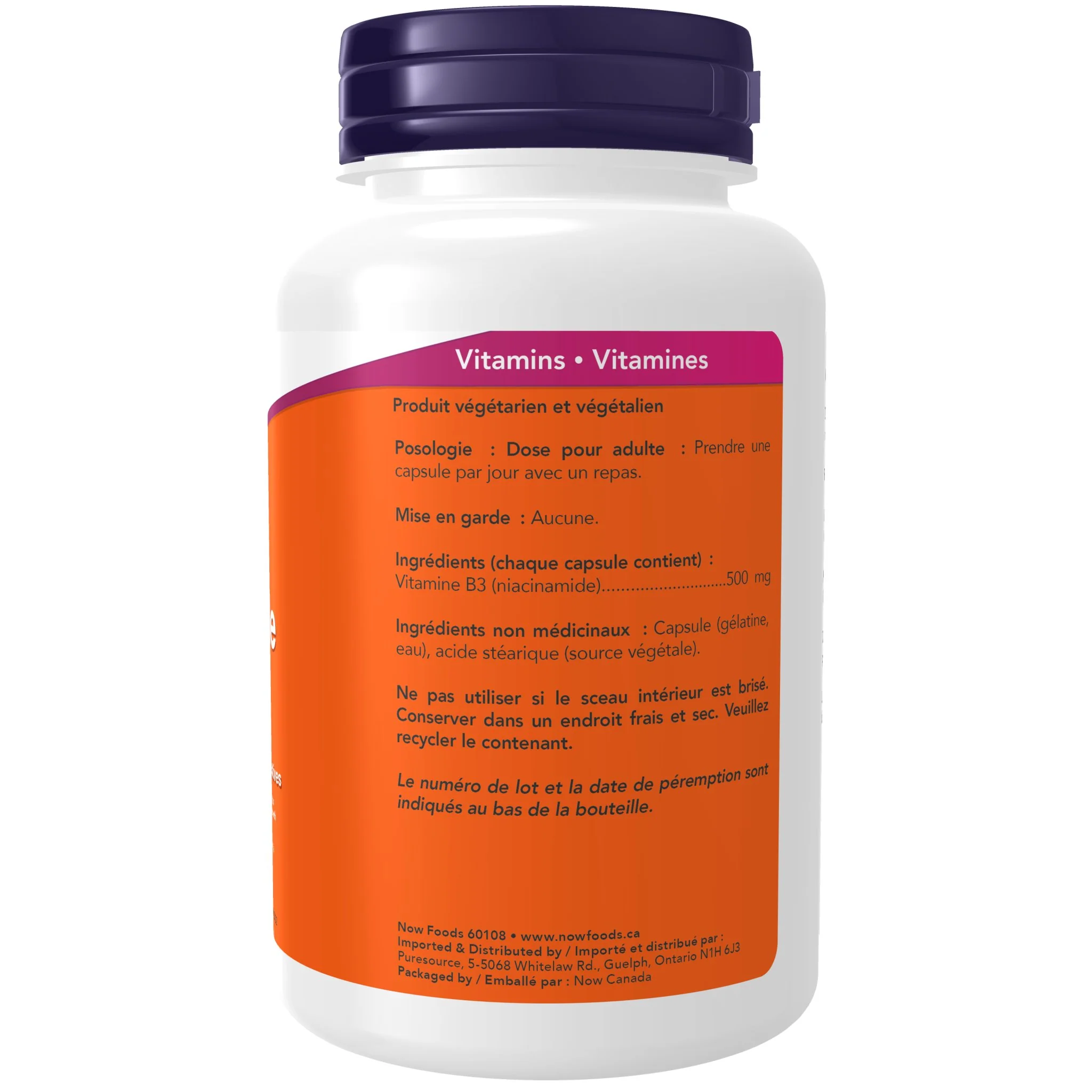 Now Niacinamide 500mg 100 Veg Capsules - Image 3