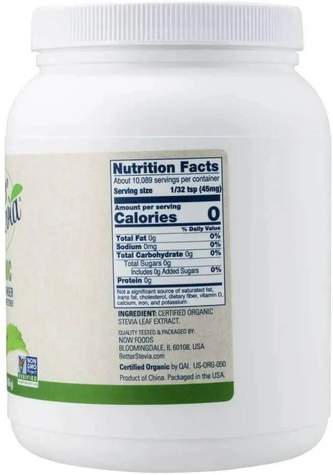 Now Organic Stevia Powder 454 Grams - Image 4