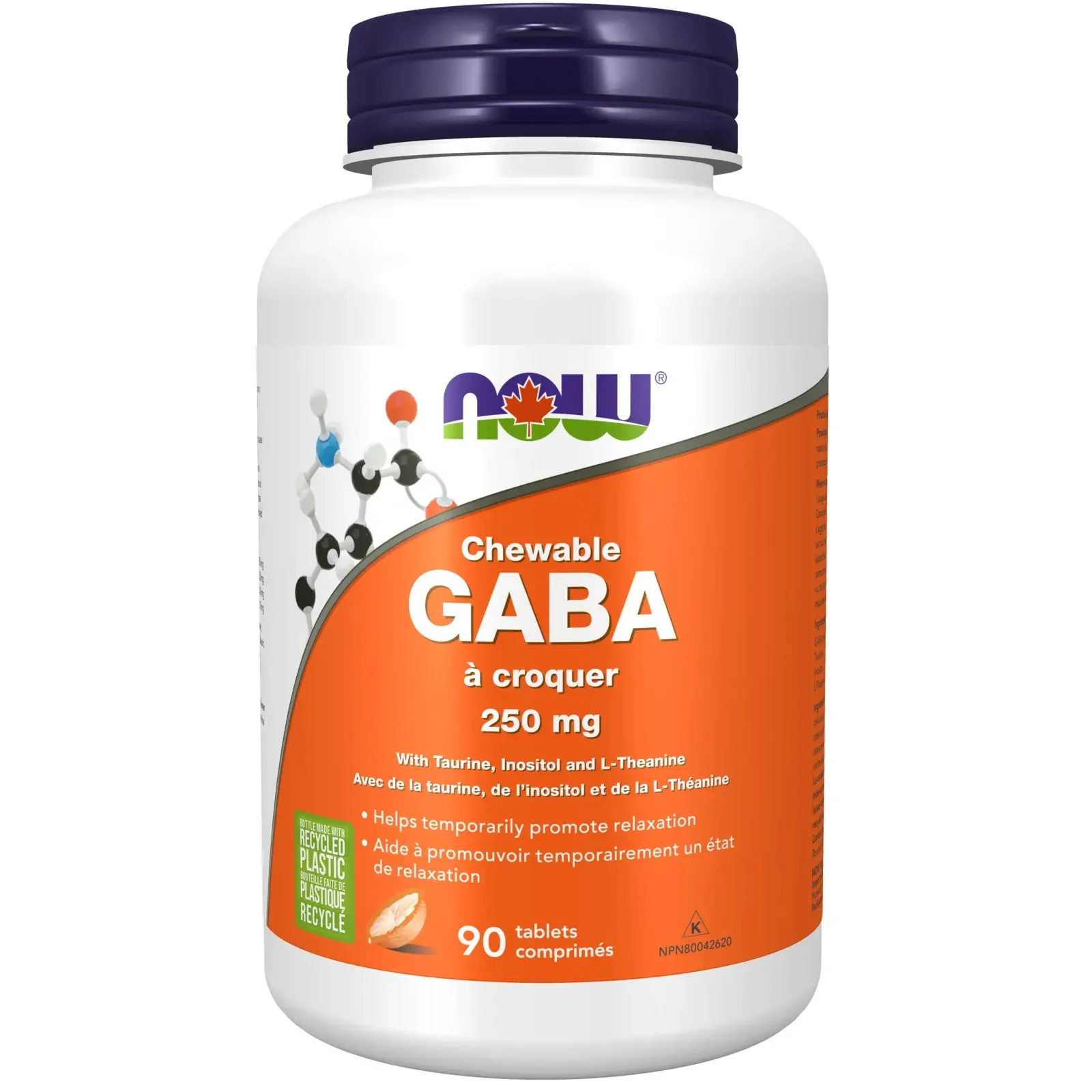Now GABA 250 mg 90 Chewable Tablets