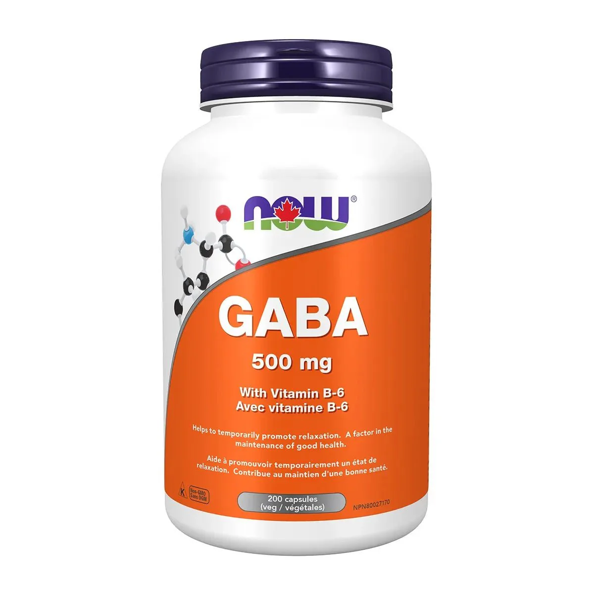 Now GABA 500mg + B6 200 Veg Capsules