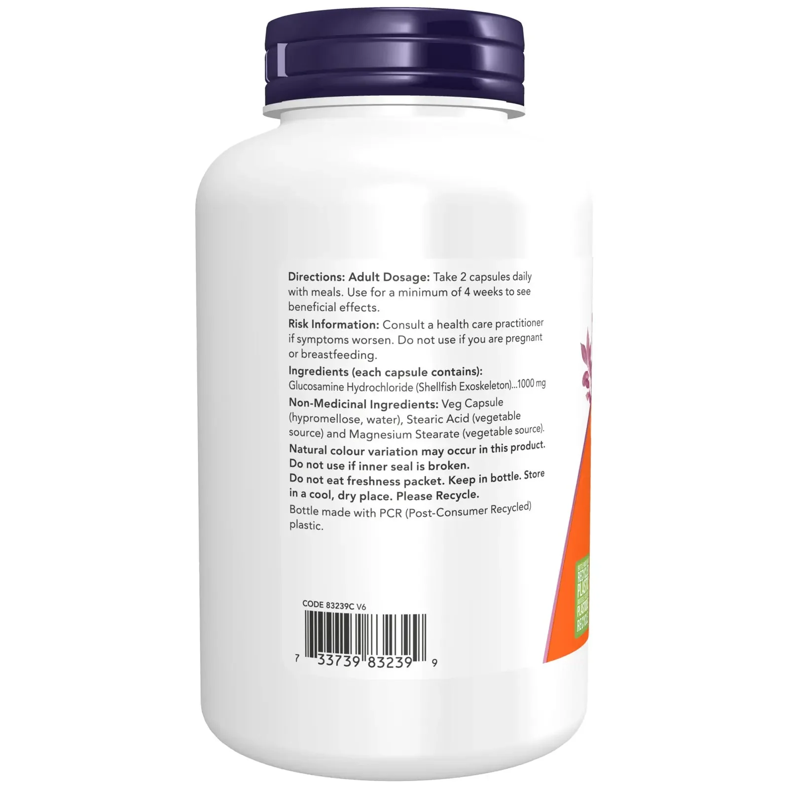 Now Glucosamine HCL 1,000mg 180 Veg Capsules - Image 2