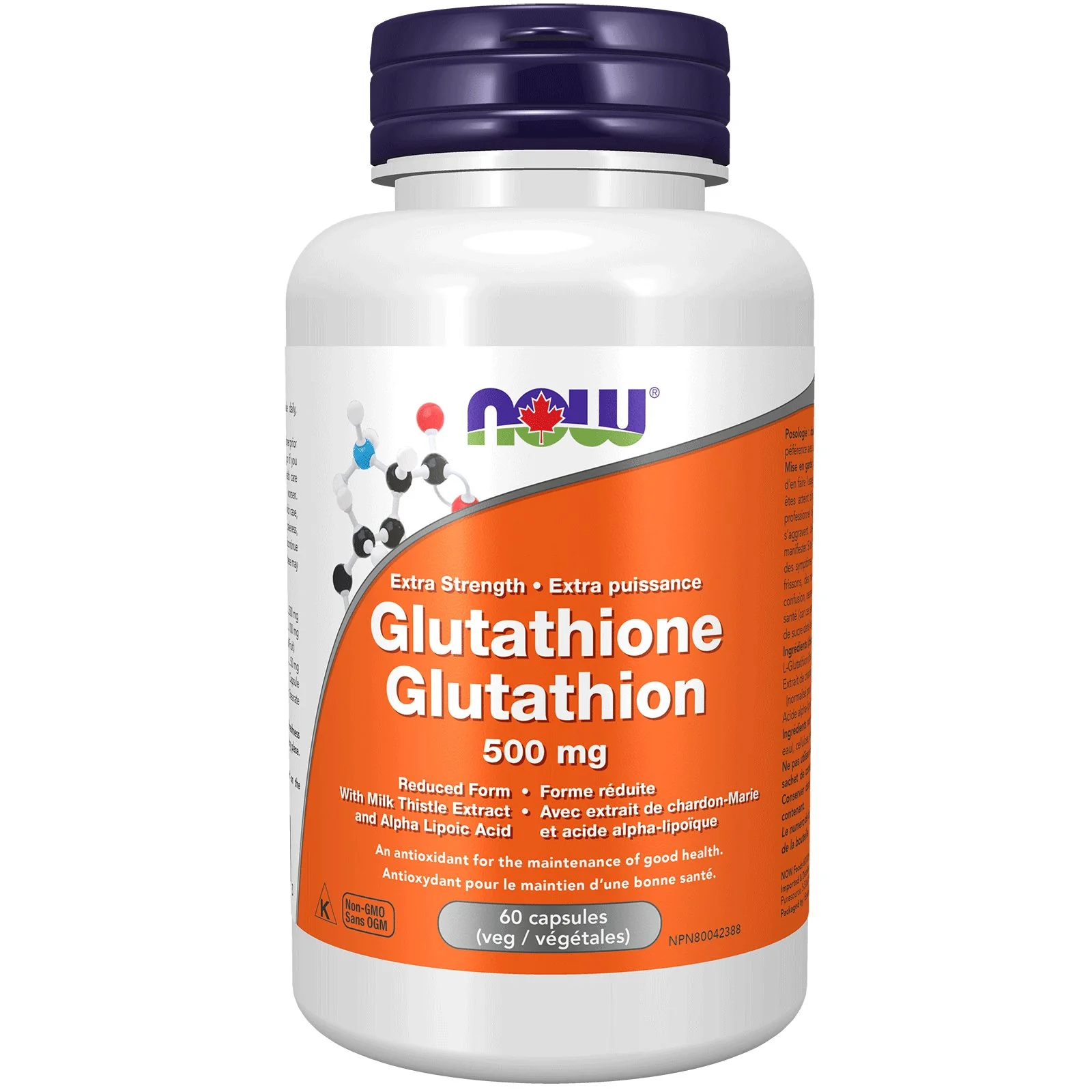 Now Glutathione 500mg 60 Veg Capsules