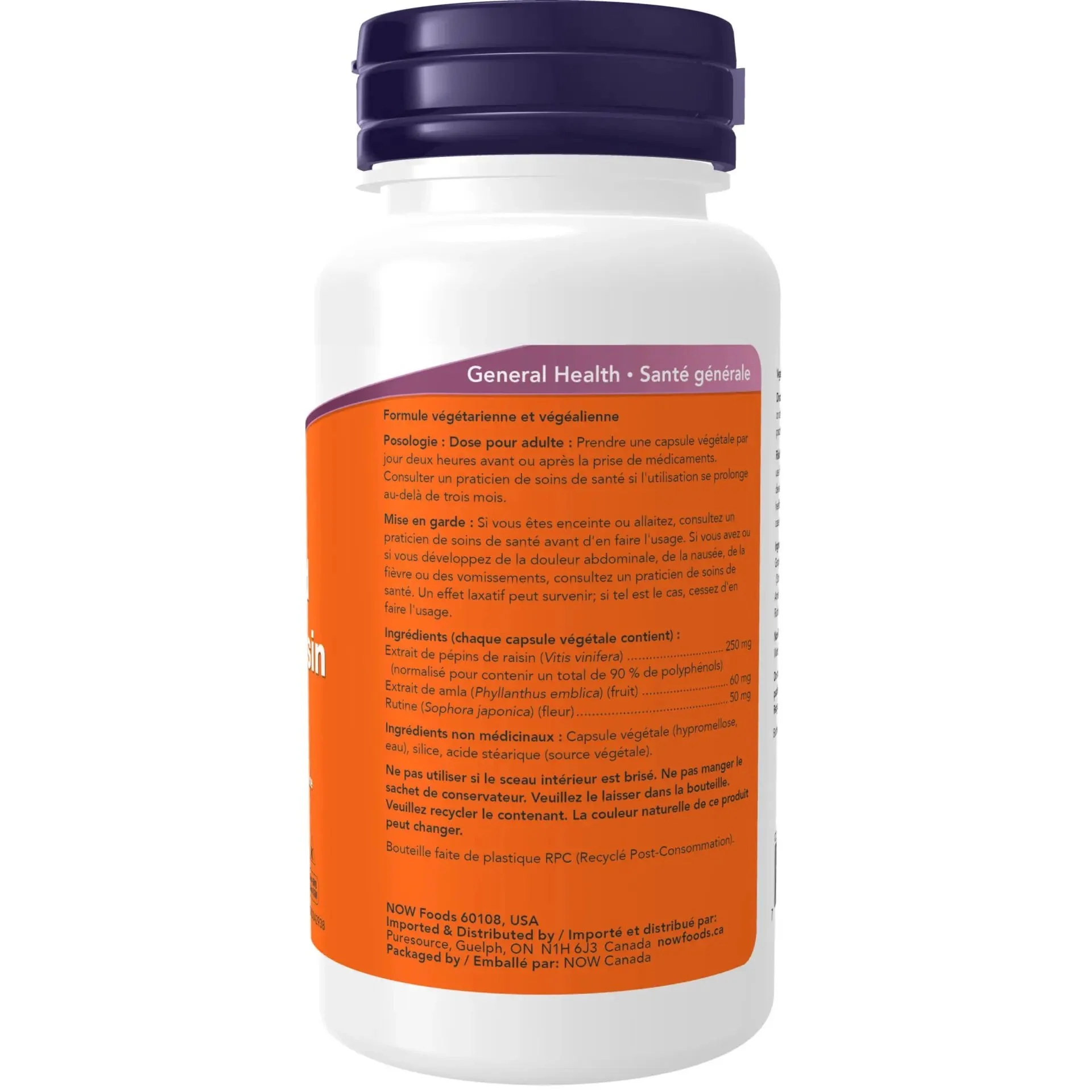 Now Grapeseed Extract 90 Veg Capsules - Image 3
