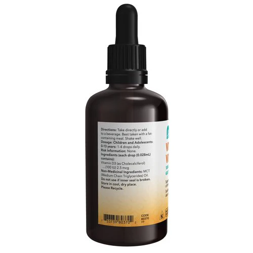 Now Kids™ Vitamin D-3 Liquid Drops 60 mL - Image 2