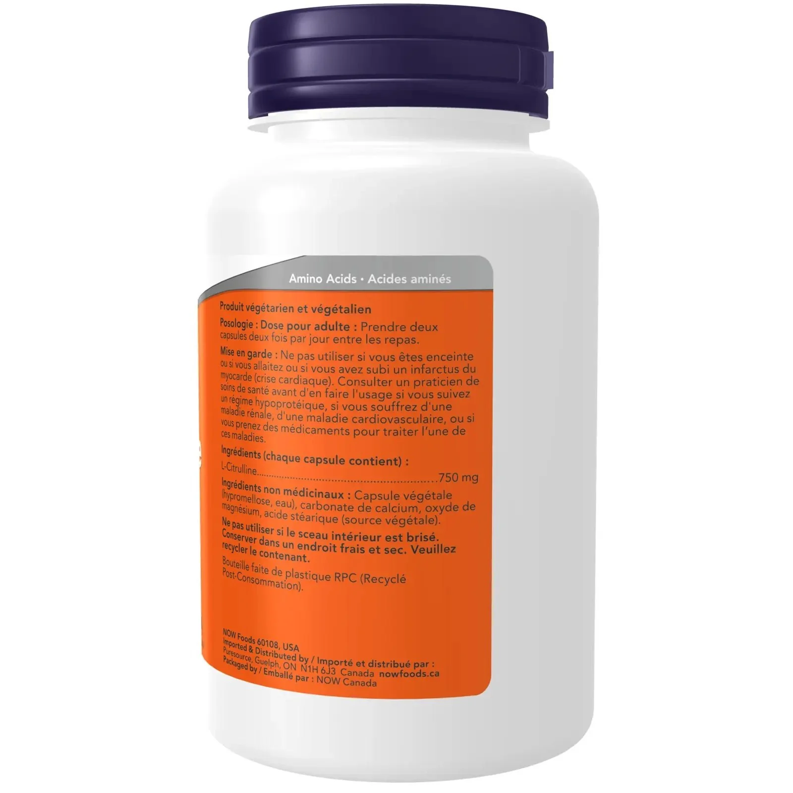 Now L-Citrulline 750mg 90 Capsules - Image 2