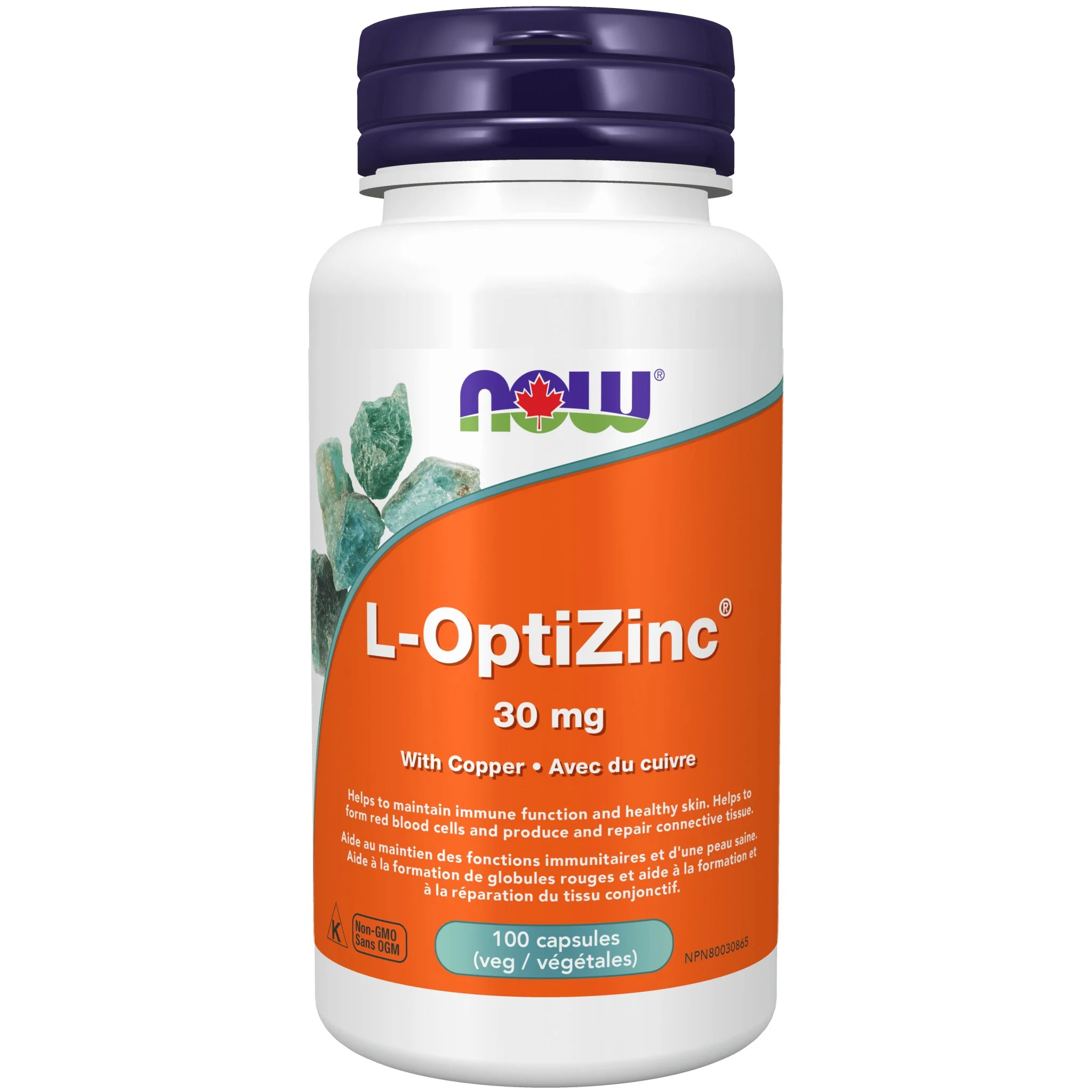 Now L-OptiZinc® Monomethionine 30mg 100 Veg Capsules