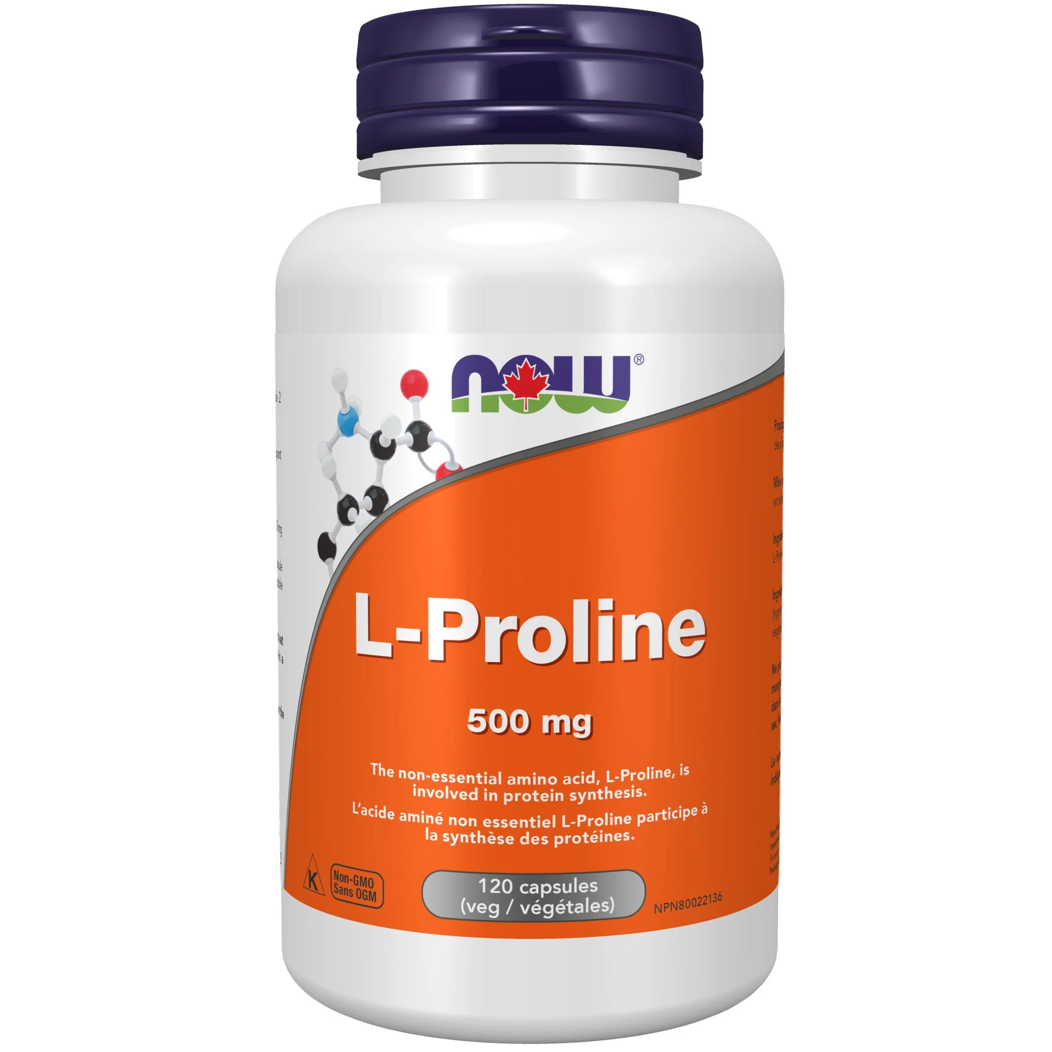 Now L-Proline 500mg 120 Veg Capsules