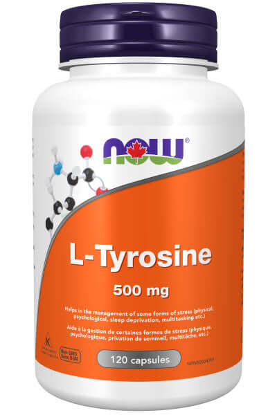 Now L-Tyrosine 500mg 120 Veg Capsules