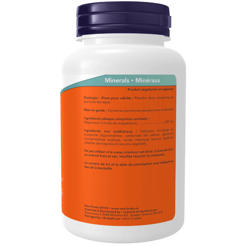 Now Magnesium Citrate 200mg Tablets - Image 3