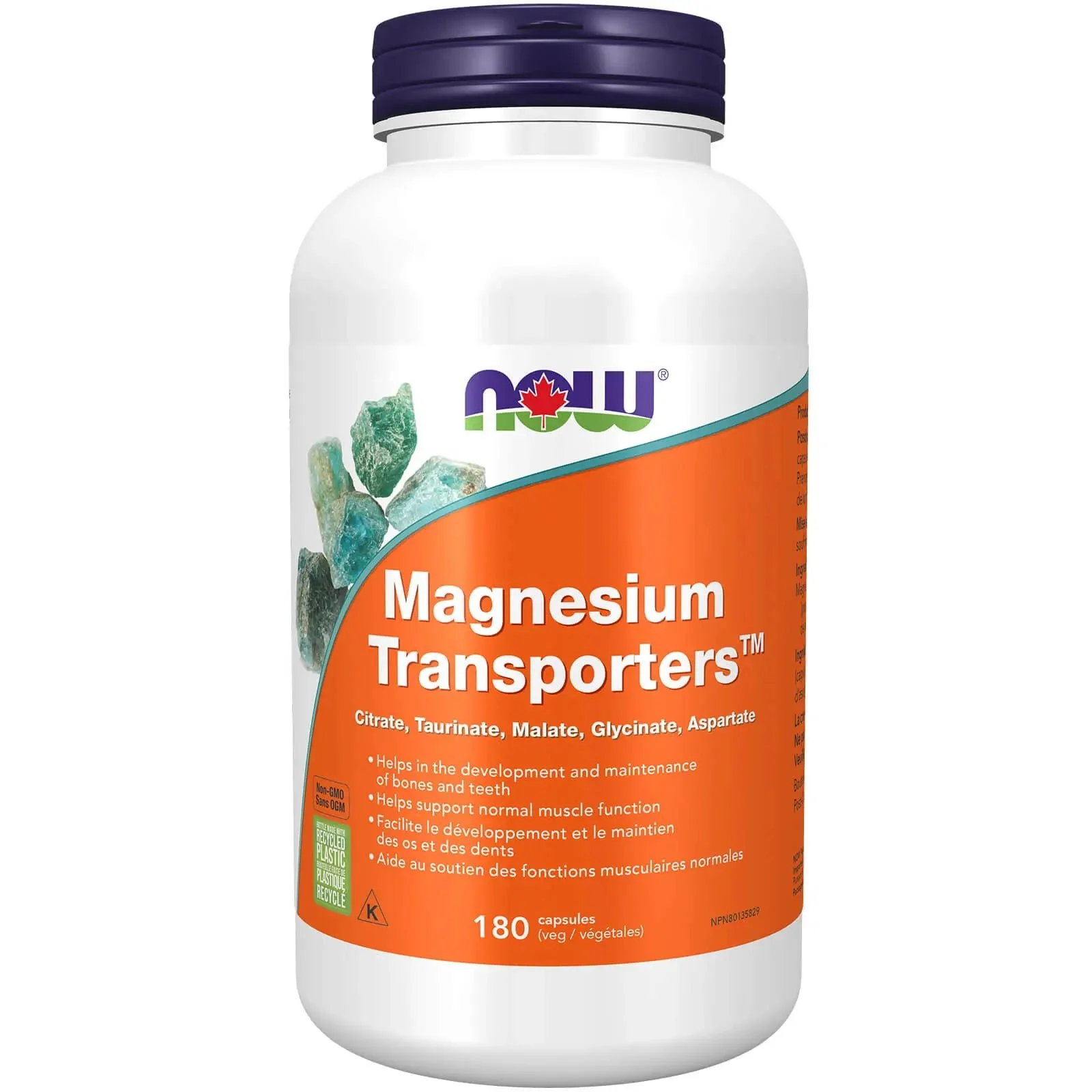 Now Magnesium Transporters 180 Veg Capsules