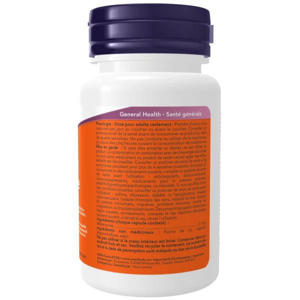 Now Melatonin 3mg 180 Capsules - Image 3