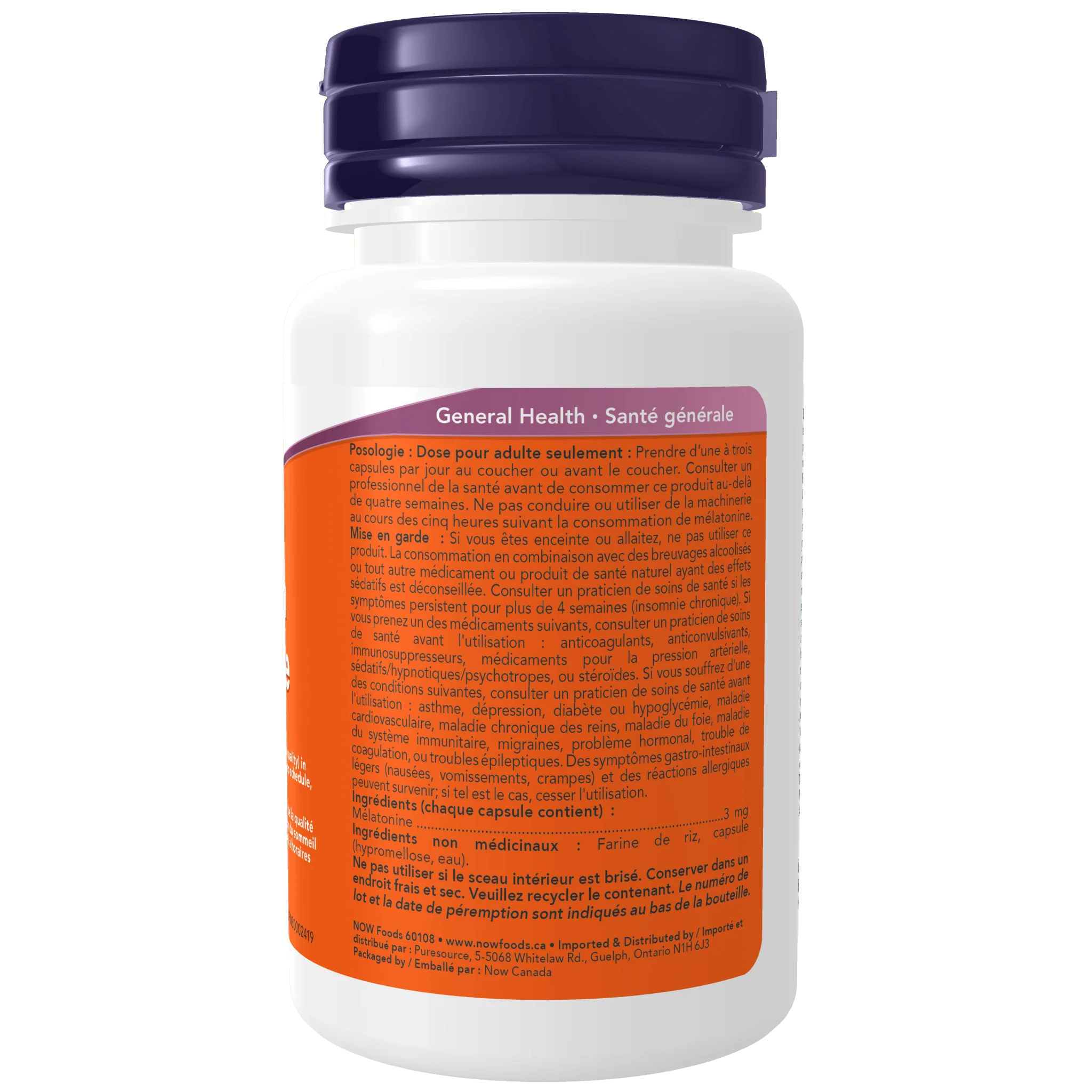 Now Melatonin 3mg 60 Capsules - Image 3