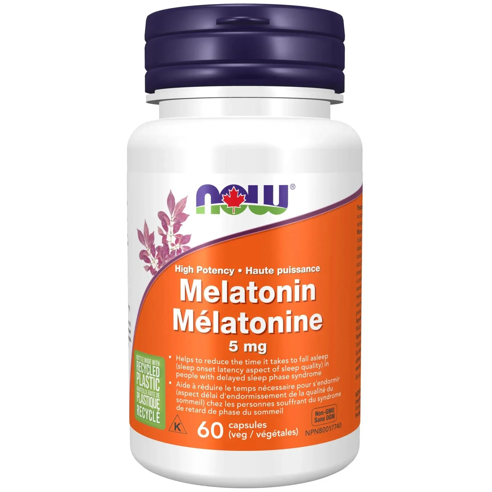 Now Melatonin 5mg Veg Capsules