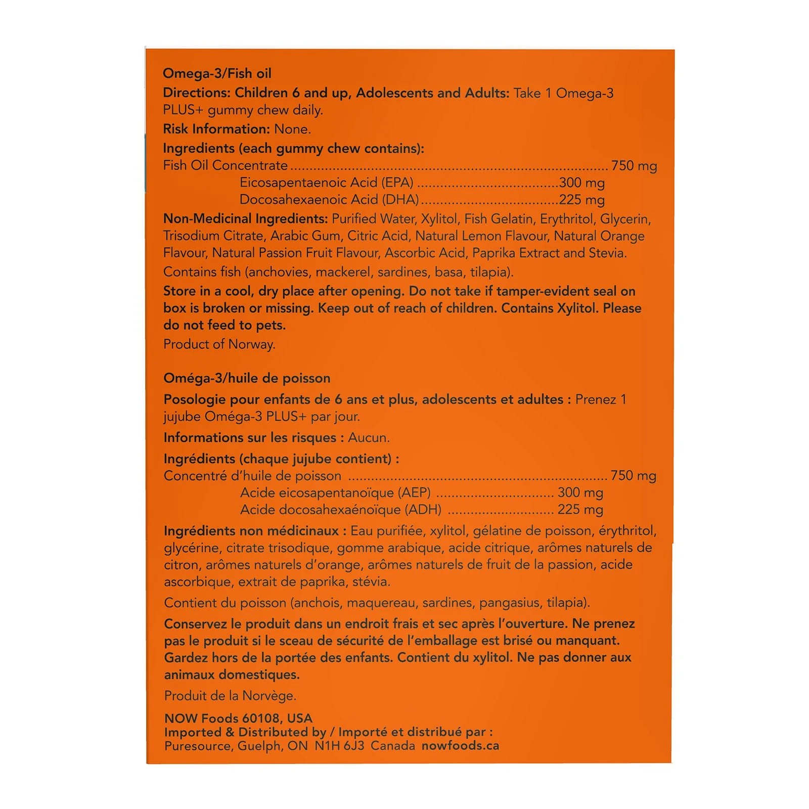 Now Omega-3 PLUS+ 36 Gummy Chews - Image 3