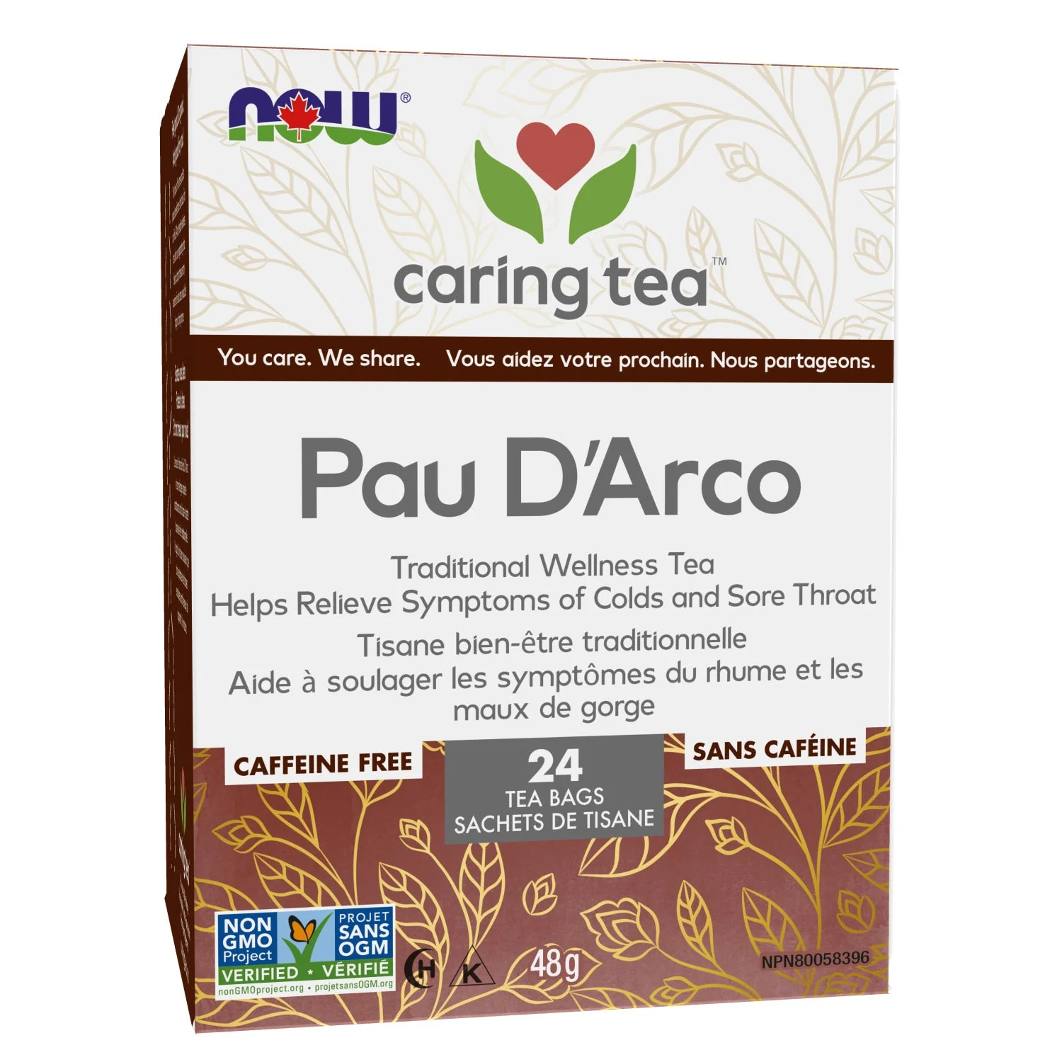Now Pau D'arco Traditional Wellness 24 Tea Bags