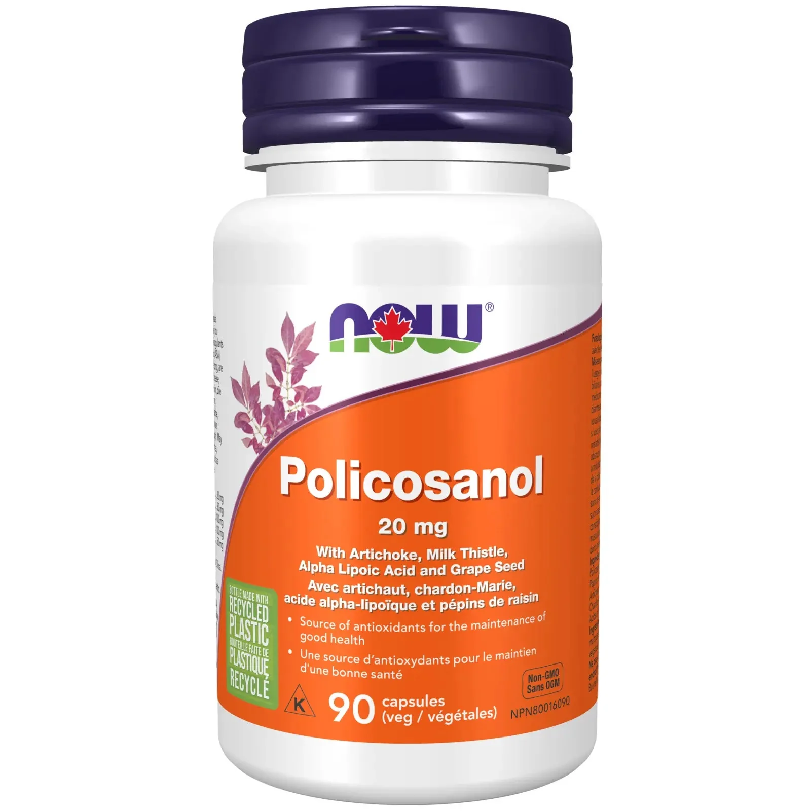 Now Policosanol 20mg 90 Veg Capsules