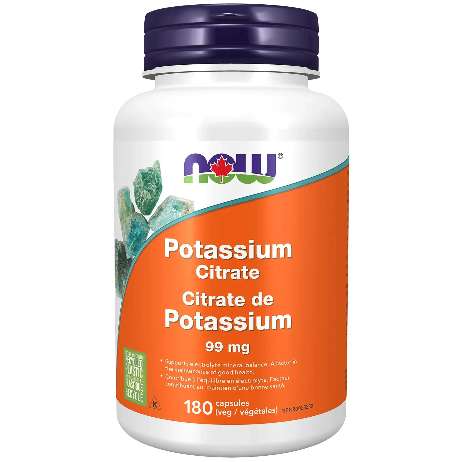 Now Potassium Citrate 99 mg 180 Capsules