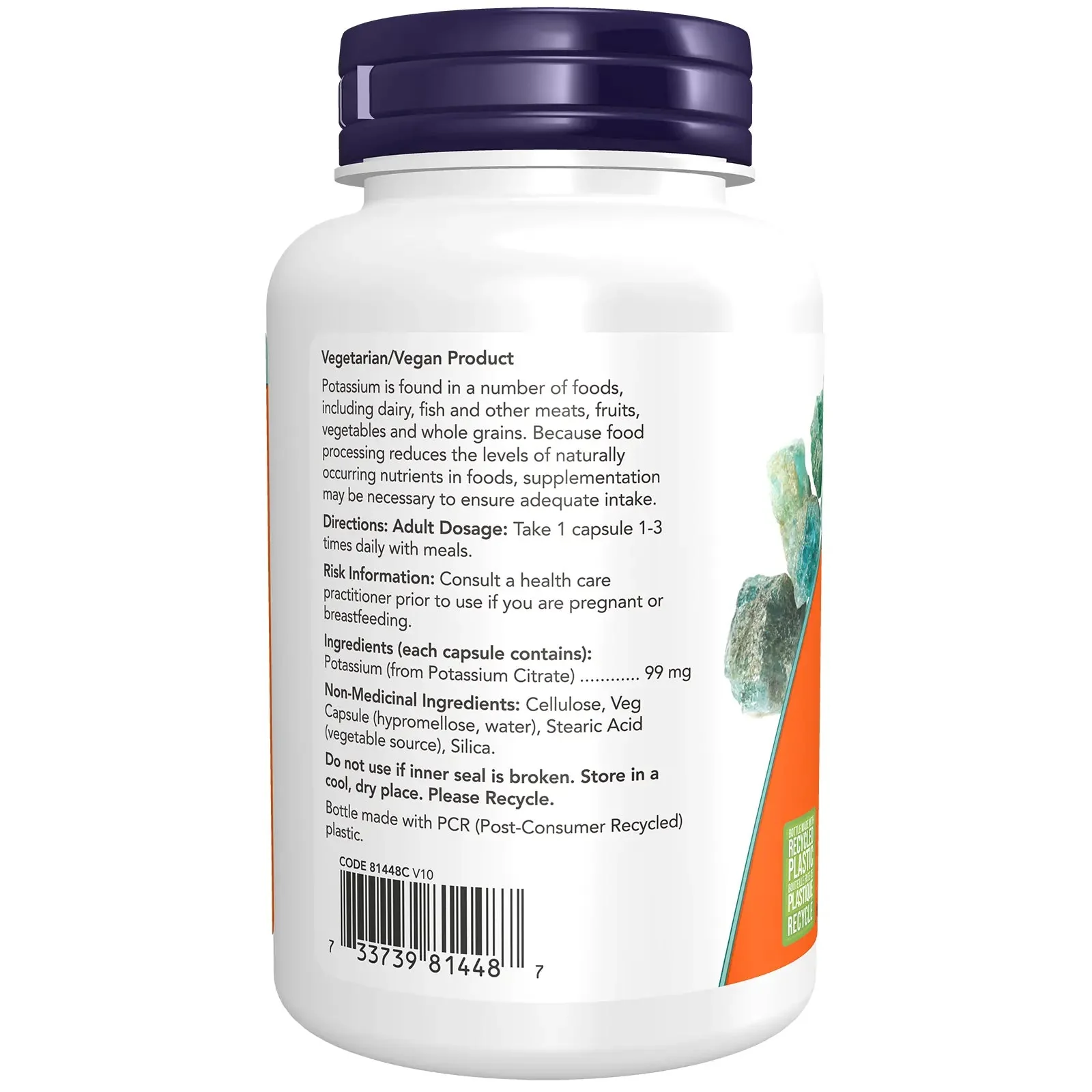 Now Potassium Citrate 99 mg 180 Capsules - Image 2