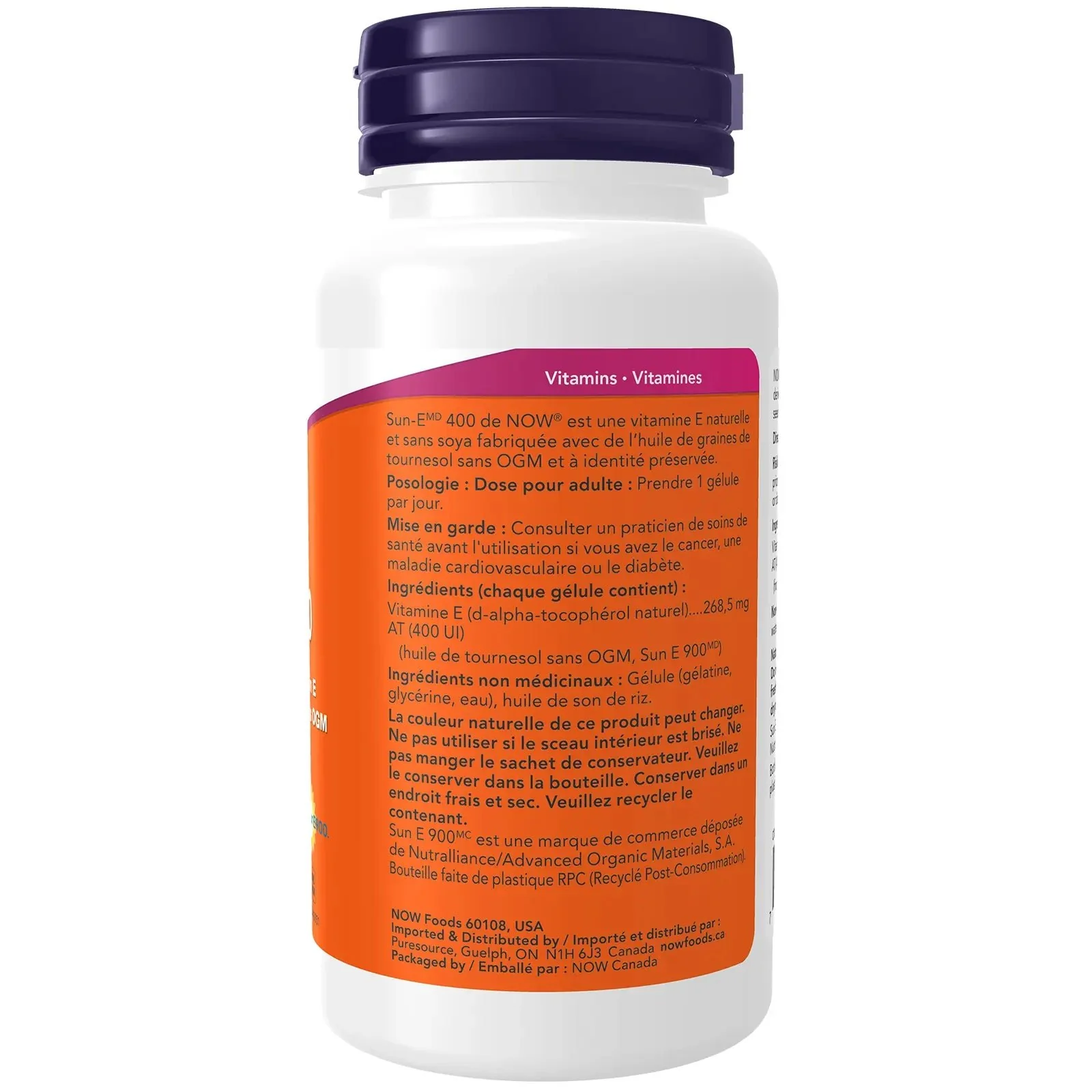 Now Sun-E™ 400 IU Vitamin E 60 Softgels - Image 3