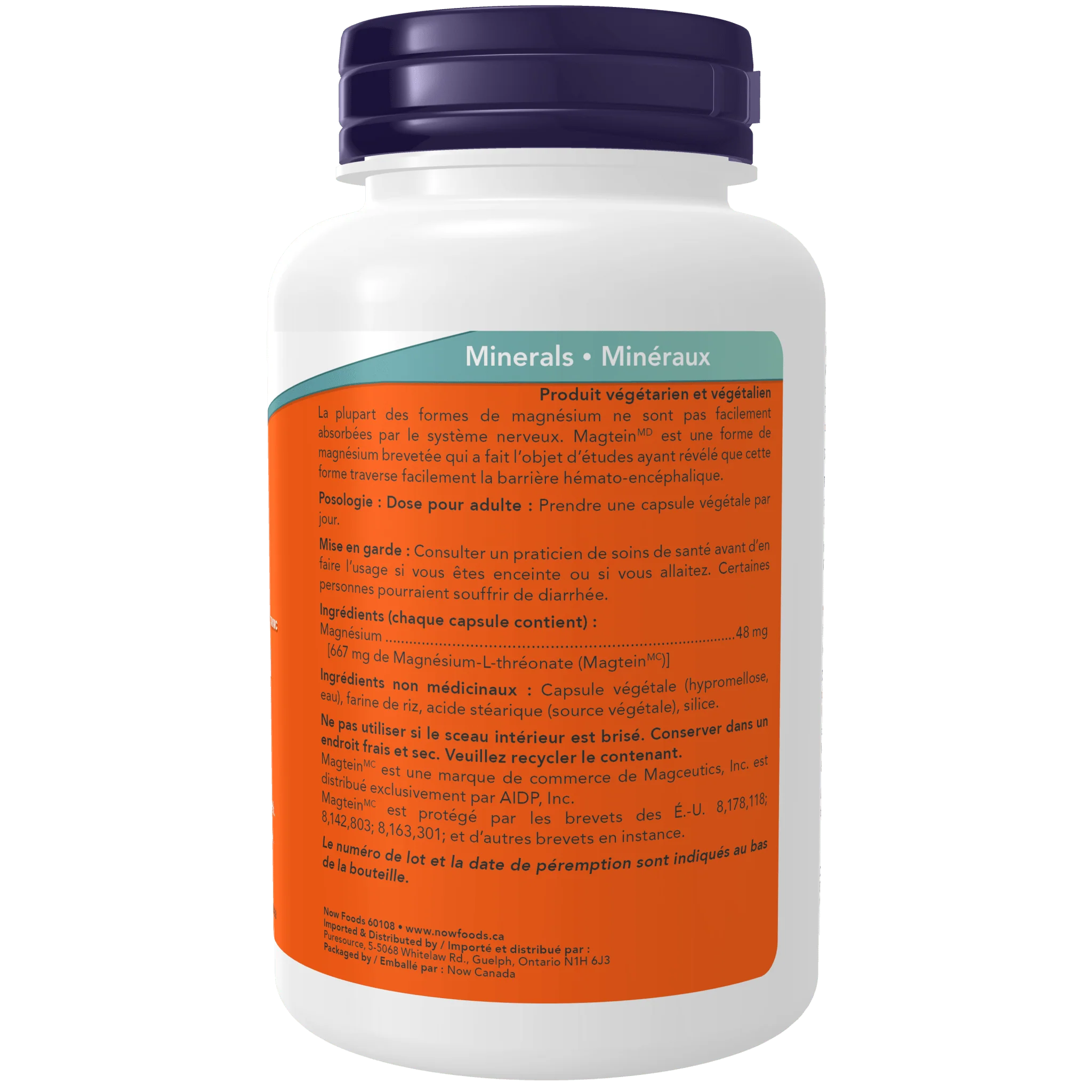 Now Magtein Magnesium L-Threonate 90 Veg Capsules - Image 3