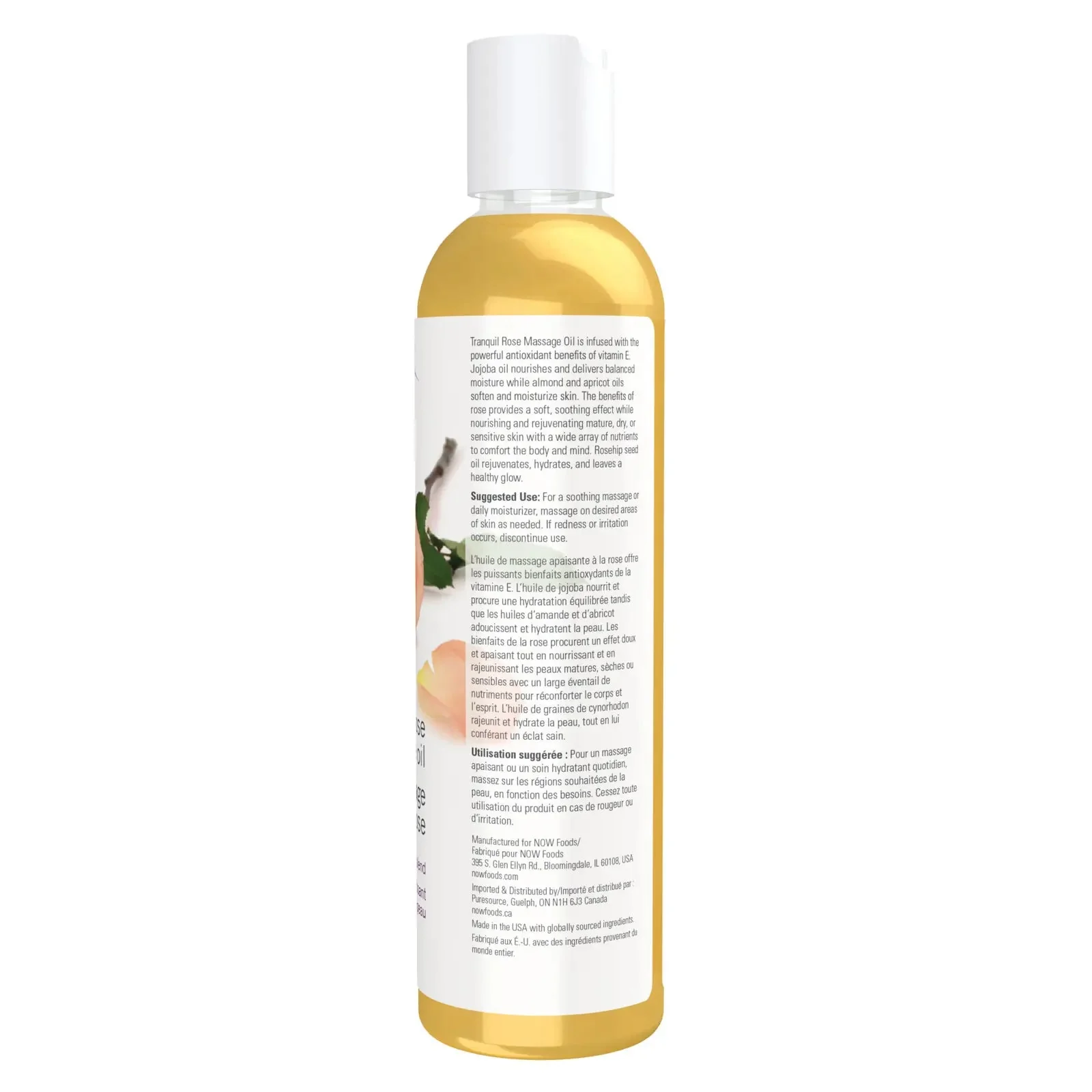 Now Tranquil Rose Massage Oil 237mL - Image 2
