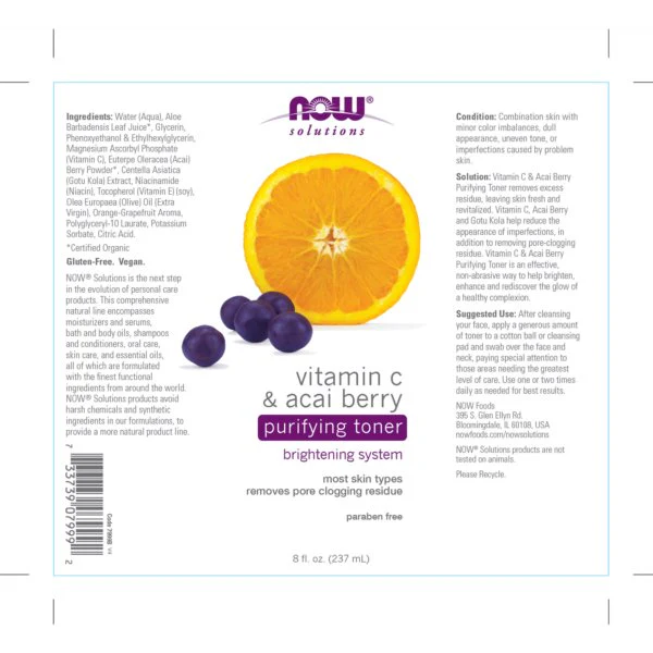 Now Vitamin C & Acai Purifying Toner 237mL - Image 2
