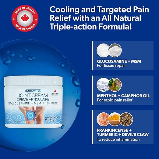 Nutravite Joint Cream with Glucosamine & MSM 2*120 Grams Bonus Pack - Image 2