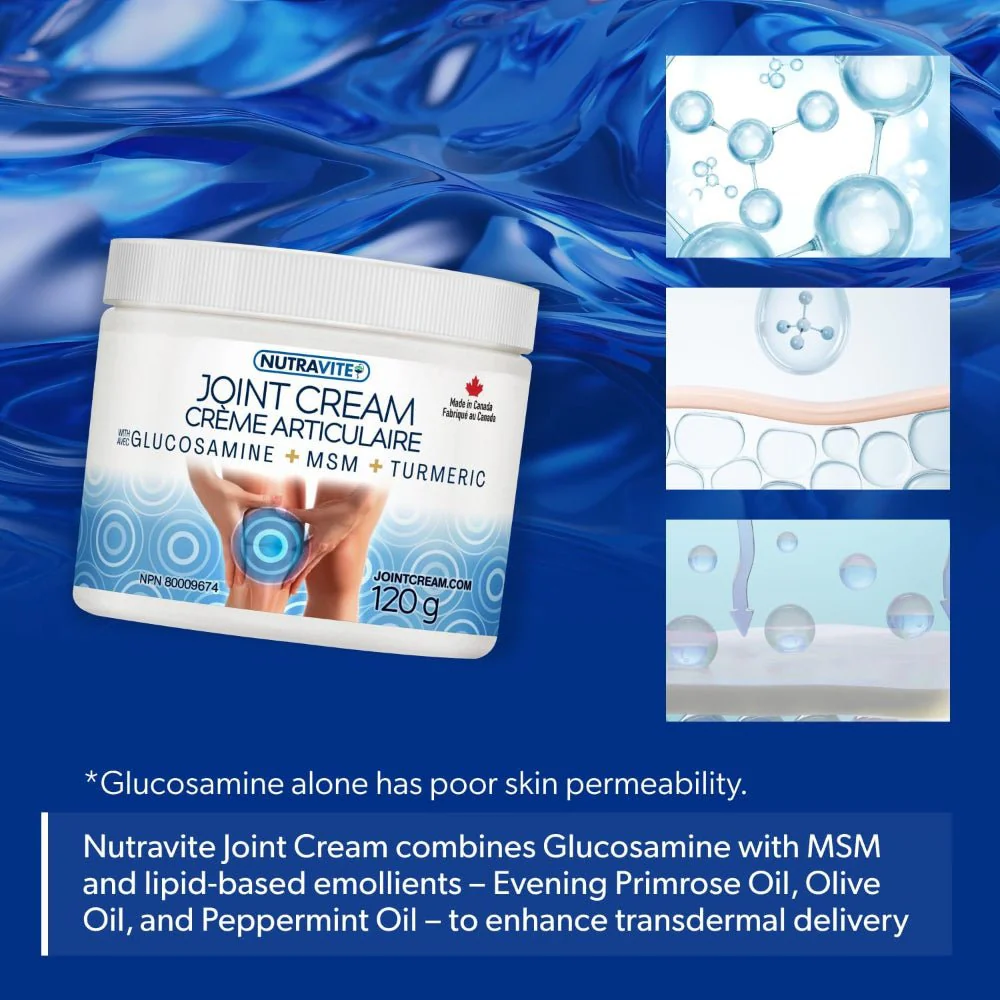Nutravite Joint Cream with Glucosamine & MSM 2*120 Grams Bonus Pack - Image 3