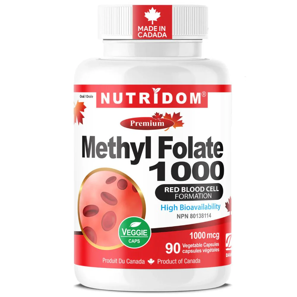 Nutridom Methyl Folate 1000mcg - 90 Veg Capsules