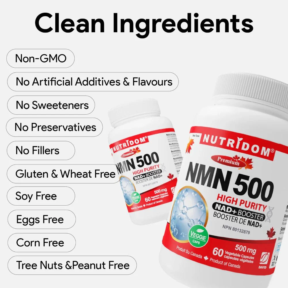 Nutridom NMN 500mg - 60 Veg Capsules | NAD+ Booster - Image 3
