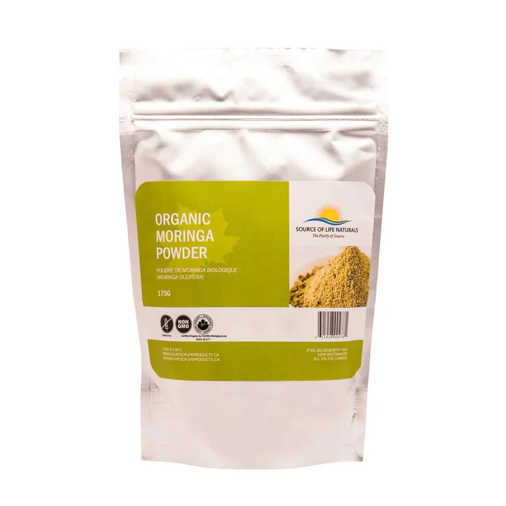 Organic Moringa Powder 175 Grams, Source of Life Naturals