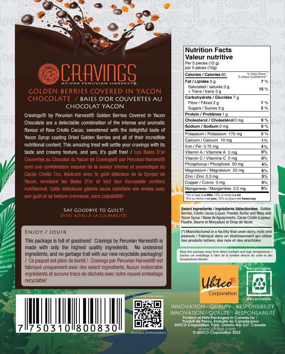 Peruvian Harvest Raw Dark Chocolate Covered Golden Berries 125 Grams - Image 2