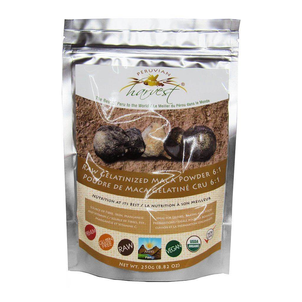 Peruvian Harvest Raw Gelatinized Maca 250 Grams Powder